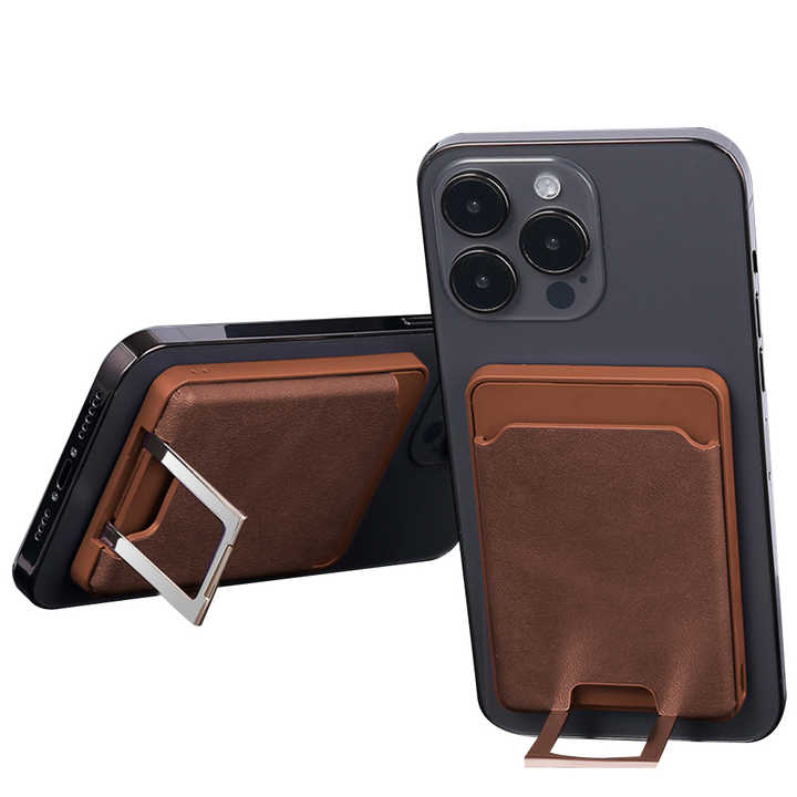 MagFlip Magnetic Wallet with Stand-Brown